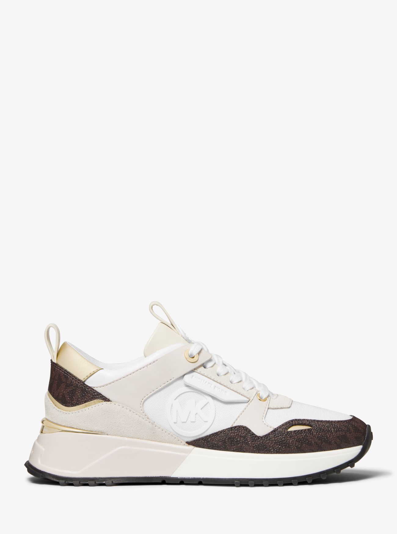 michael kors theo canvas trainer