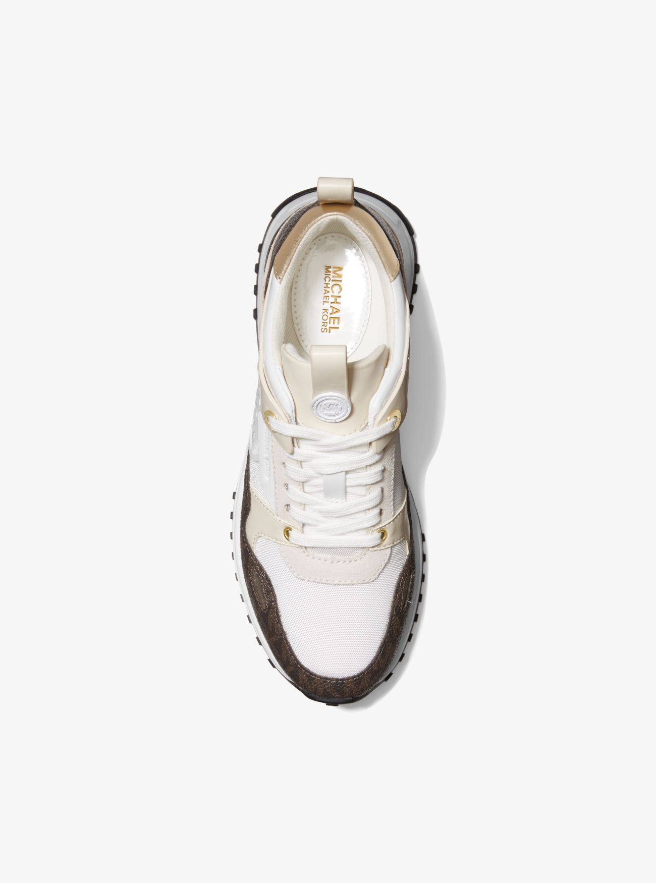 michael kors theo canvas trainer