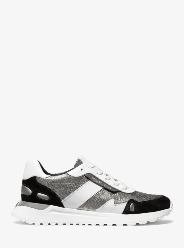 monroe mesh and leather trainer