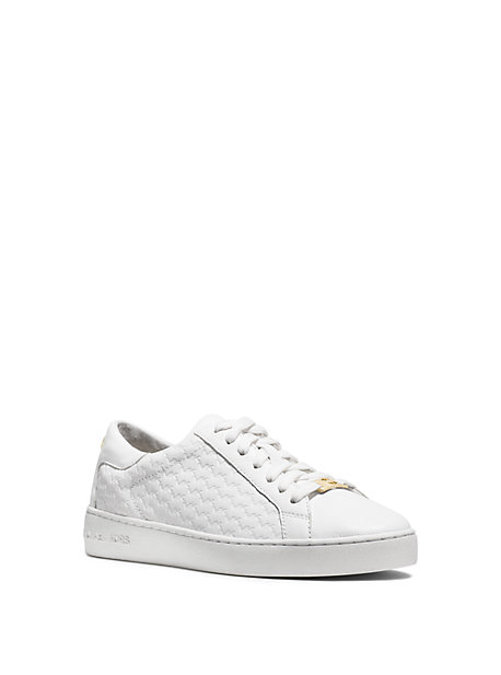 Baskets Colby en cuir avec logo en relief - BLANC OPTIQUE(BLANC) - Michael Kors