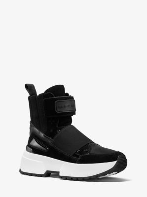 Kors Cosmo Mixed-media High-top Trainer In Black | ModeSens