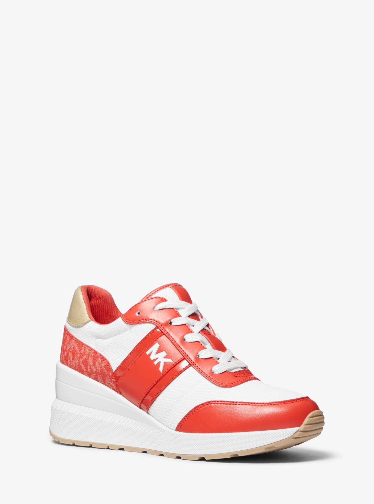 MK Mabel Canvas Trainer - Spiced Coral Multi - Michael Kors