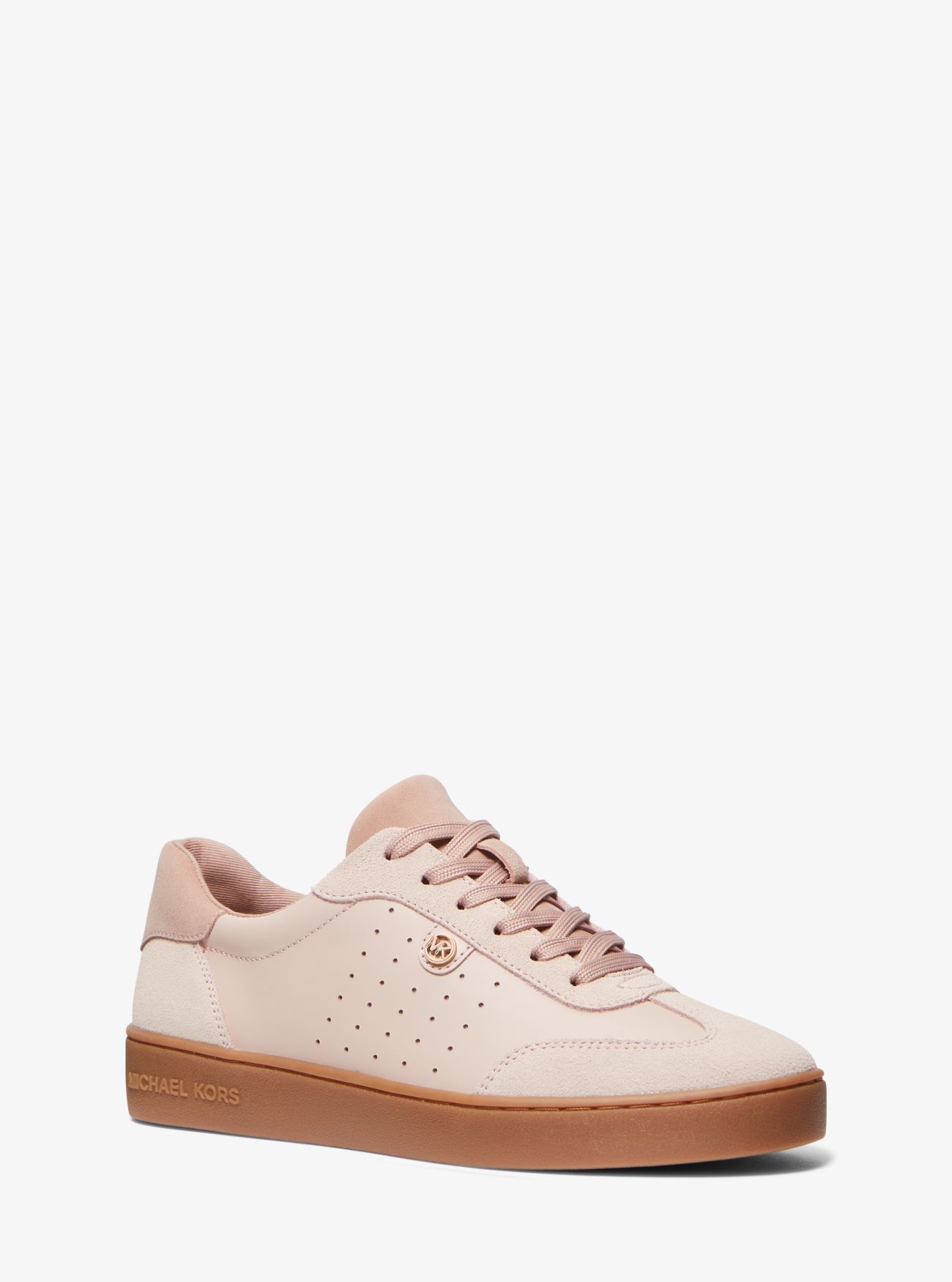 MK Scotty Leather Trainers - Soft Pink - Michael Kors