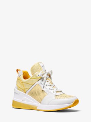 Basket Georgie Extreme en mélange de matières - Bouton dor(JAUNE) - Michael Kors