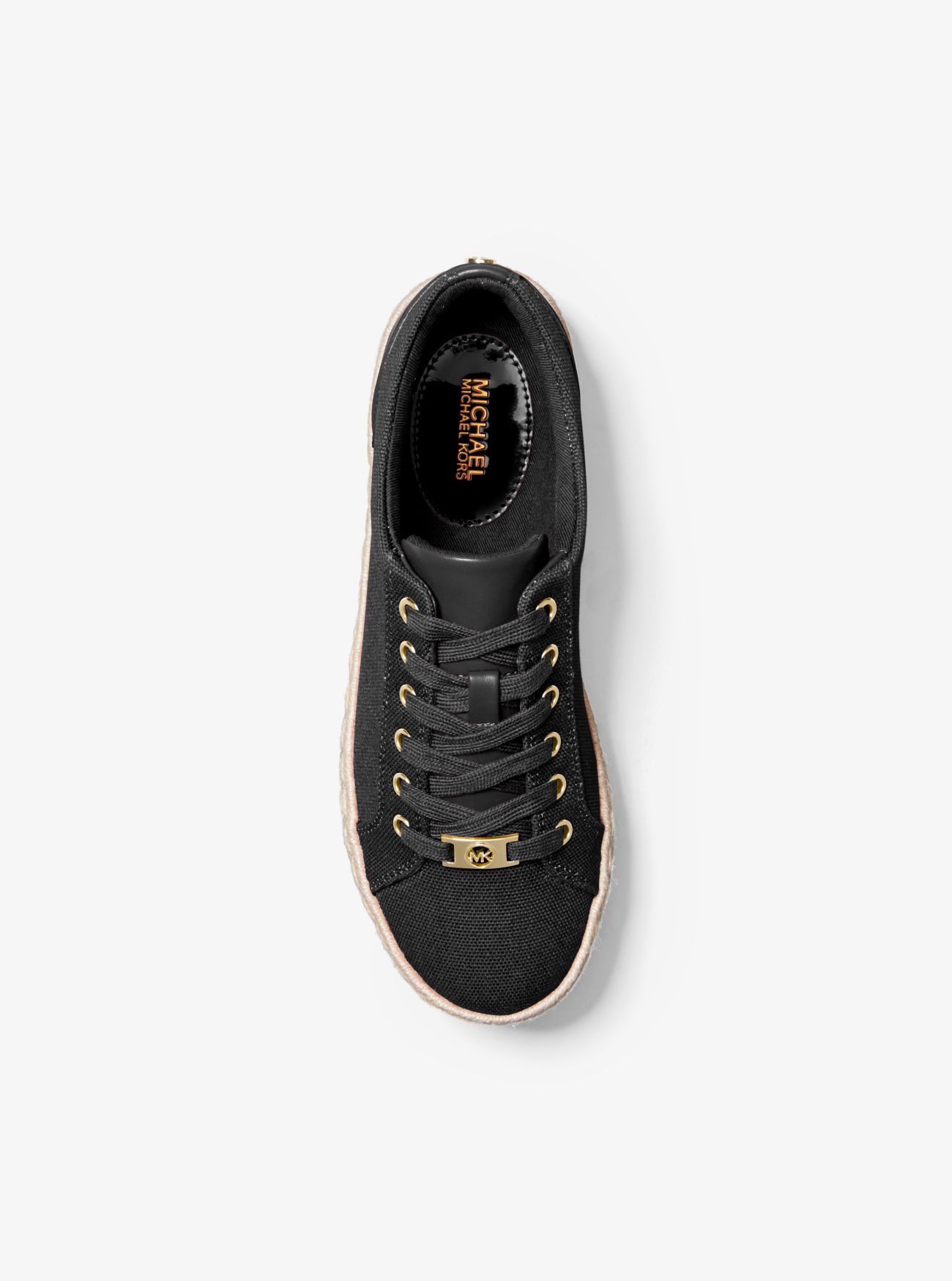 michael michael kors libby cotton canvas platform sneaker