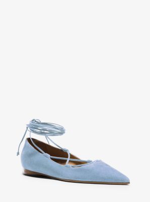 Kallie Runway Suede Lace-Up Flat  by Michael Kors
