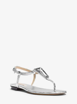 Hanne Metallic Snakeskin Sandal by Michael Kors