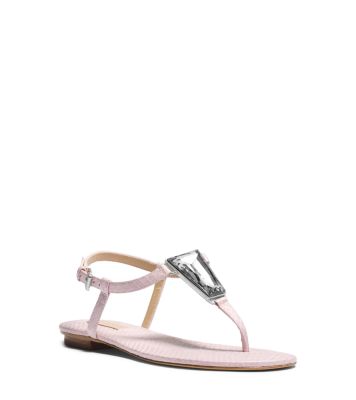 Hanne Embellished Snakeskin Sandal by Michael Kors