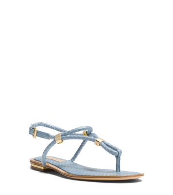 Hartley Matte-Snakeskin Sandal by Michael Kors