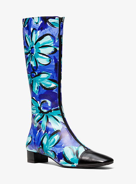 Botte Anita En Cuir De Vachette A Motif Marguerite