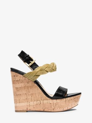 Amelia Snakeskin Wedge Sandal by Michael Kors