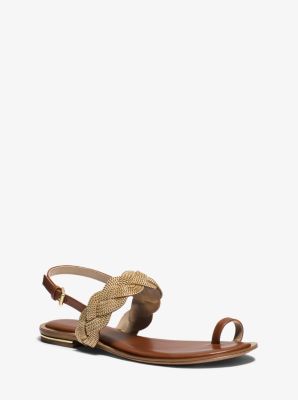 Hanalee Chain and Leather Sandal by Michael Kors