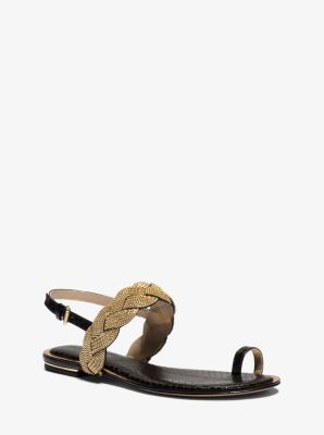 Hanalee Chain and Snakeskin Sandal by Michael Kors