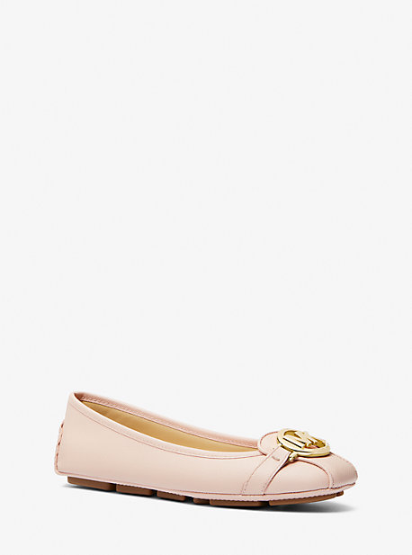 Michael Kors Fulton Faux Saffiano Leather Moccasin In Pink