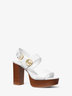 Michael kors outlet white platform sandals