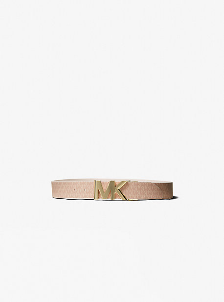 MK Reversible Logo and Leather Waist Belt - Ballet - Michael Kors