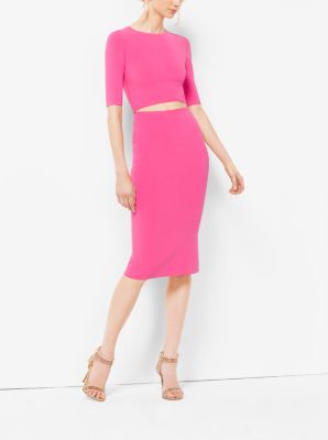 Cutout Stretch-Viscose Dress