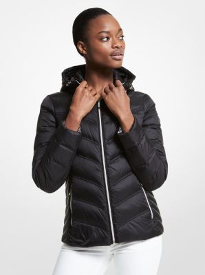 michael michael kors quilted nylon packable hooded puffer jacket