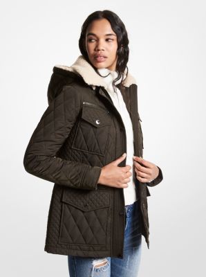 michael kors green quilted jacket