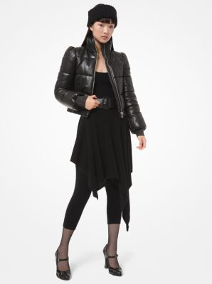 michael kors leather coat