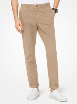Pantalon chino en coton sergé coupe slim - KAKI(NATUREL) - Michael Kors