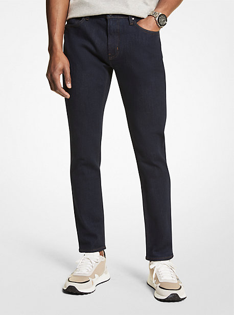 Michael Kors Slim-fit Stretch-denim Jeans In Blue