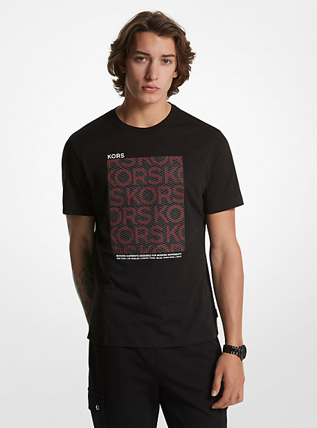 MK KORS Mesh Block Cotton T-Shirt - Black - Michael Kors product