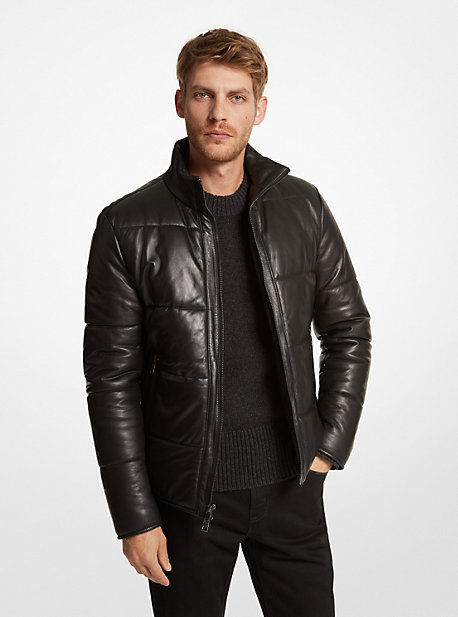 MK Quilted Leather Puffer Jacket - Black - Michael Kors product