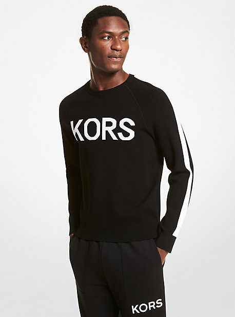 MK KORS Stretch Viscose Sweater - Black/white - Michael Kors