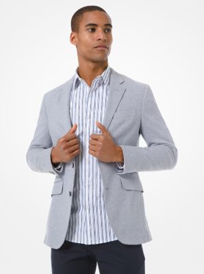 Blazer en mélange de coton - BLEU DE MINUIT(BLEU) - Michael Kors