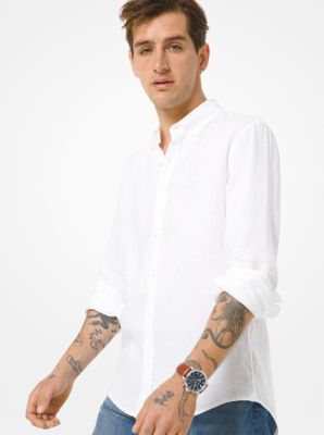Chemise cintrée en lin - BLANC(BLANC) - Michael Kors