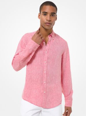 Chemise cintrée en lin - CRIMSON RED - Michael Kors