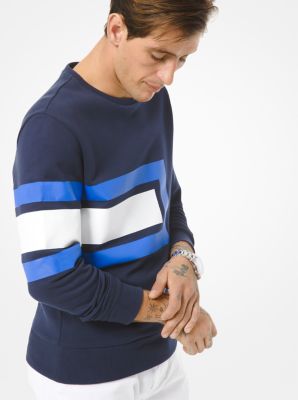 Sweat-shirt graphique en mélange de coton - BLEU DE MINUIT(BLEU) - Michael Kors