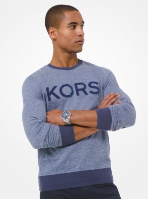 Sweat-shirt en coton avec logo - BLEU DE MINUIT(BLEU) - Michael Kors