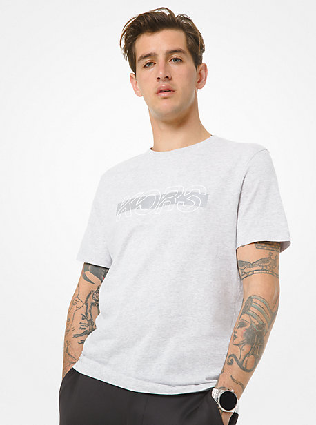 T-shirt en jersey de coton à logo - GRIS CHINÉ(GRIS) - Michael Kors