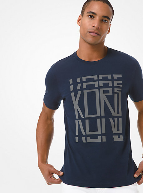 T-shirt KORS en jersey de coton - BLEU DE MINUIT(BLEU) - Michael Kors