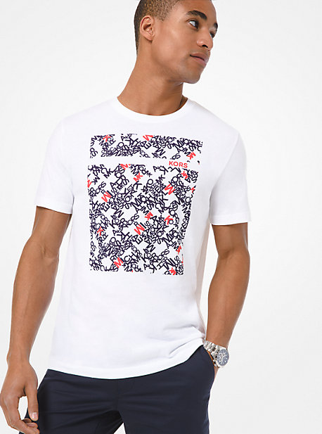 T-shirt en jersey de coton à logo graphique - BLANC(BLANC) - Michael Kors