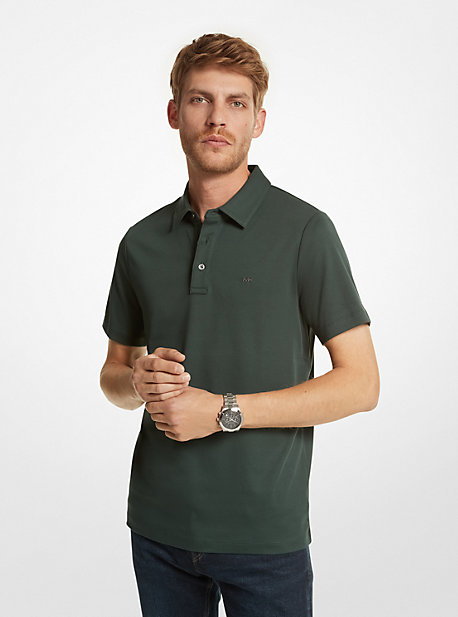 MK Embroidered Logo Cotton Polo Shirt - Loden - Michael Kors product