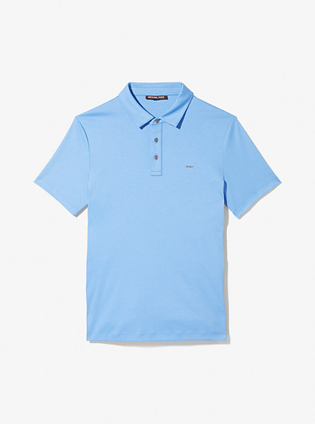 MK Embroidered Logo Cotton Polo Shirt - Crew Blue - Michael Kors