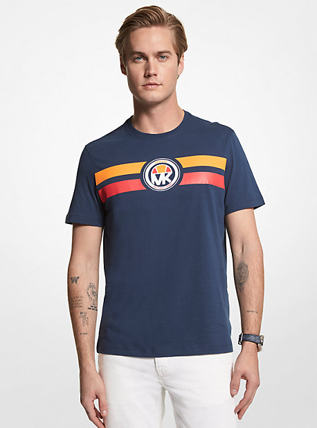 MK X ellesse Logo Stripe Cotton T-Shirt - Michael Kors