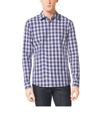 Tailored-Fit Check Cotton Shirt by Michael Kors
