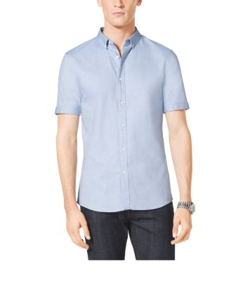 Short-Sleeved Cotton Oxford Shirt by Michael Kors