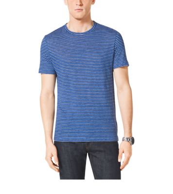 Striped Linen T-Shirt by Michael Kors