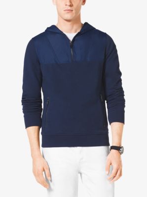 Stretch-Cotton Hooded Pullover by Michael Kors