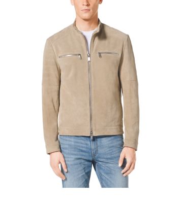 Suede Racer Jacket by Michael Kors
