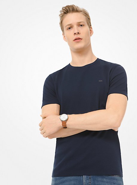 T-shirt en coton - BLEU DE MINUIT(BLEU) - Michael Kors