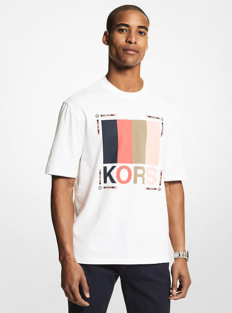 MK Graphic Logo Cotton Oversized T-Shirt - White - Michael Kors product