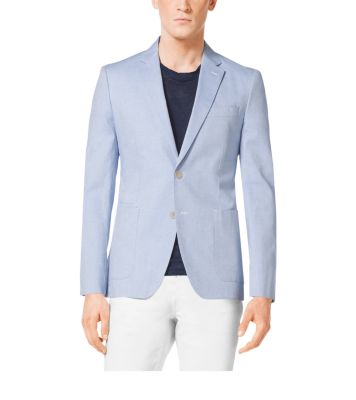 Cotton Oxford Blazer by Michael Kors