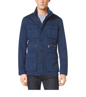 Cotton and Linen Utility Jacket by Michael Kors