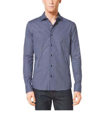Slim-Fit Check Cotton Shirt by Michael Kors